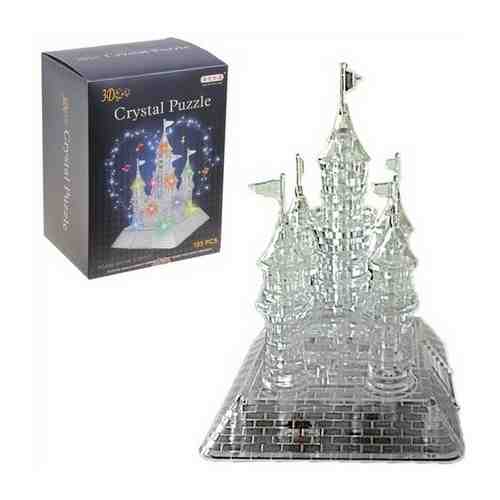 Пазл 3D кристаллический, «Сказочный замок», 105 деталей, световые и звуковые эффекты, работает от батареек арт. 101601820093