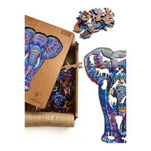 Пазл из дерева величественный слон Dreamful арт. 101434226608