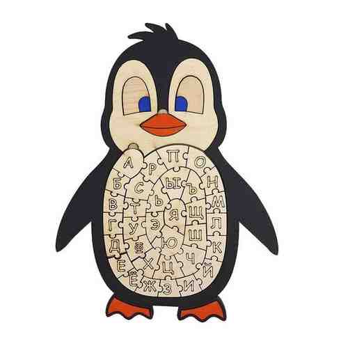 Пазл-раскраска Арбо деревянный Пингвин-азбука арт. 101588115523