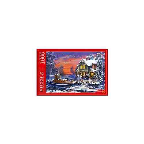 Пазл Рыжий кот 1000 деталей: Зимний Домик арт. 101435197252