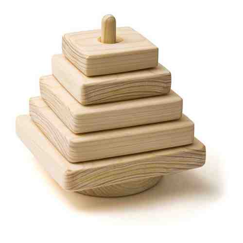 Пирамидка из дерева /Детские игрушки из дерева/Пирамидка квадрат арт. 101649523411