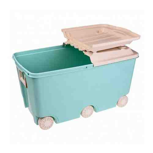 Пластишка Ящик для игрушек на колёсах, цвет зелёный арт. 929345161