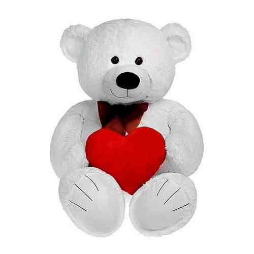 Princess Love Мягкая игрушка «Мишка Труди с сердцем» 80 см белый арт. 101422520044