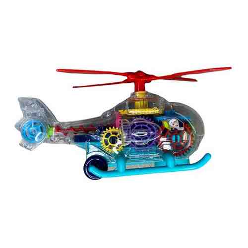 Прозрачный вертолёт со световыми и музыкальными эффектами, детская, яркая, интерактивная, самодвижущаяся, сверхпрочная/Игрушка арт. 101451089196