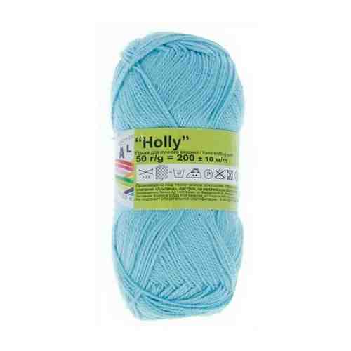 Пряжа Alpina Holly, 100% мерсеризованный хлопок, 10*50 г, 200 м+-10 м, №122, голубой арт. 100896501776