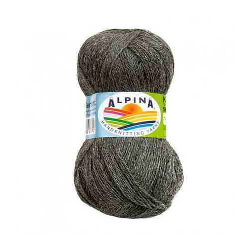 Пряжа Alpina Klement, 80% альпака, 20% мериносовая шерсть, 4*50 г, 300 м+-10 м, №08, серый арт. 101190112848