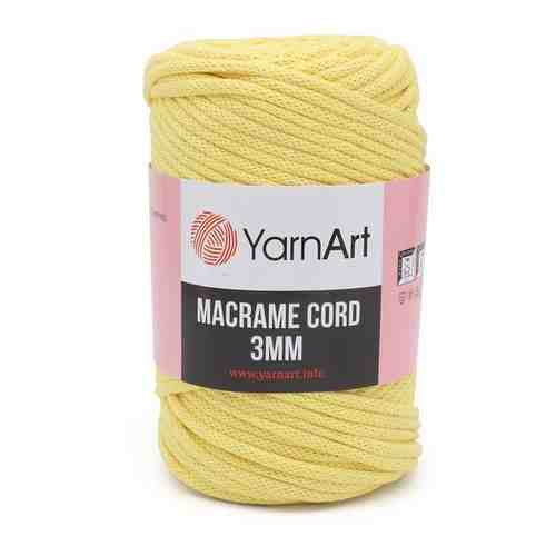 Пряжа для вязания YarnArt 'Macrame Cord 3мм' 250гр 85м (60% хлопок, 40% вискоза и полиэстер) (756 серый меланж), 4 мотка арт. 101536244732