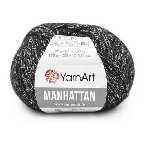 Пряжа для вязания YarnArt 'Manhattan' 50гр 200м (56% металлик, 7% шерсть, 7% вискоза, 30% акрил) (915 серый), 10 мотков арт. 101220372746