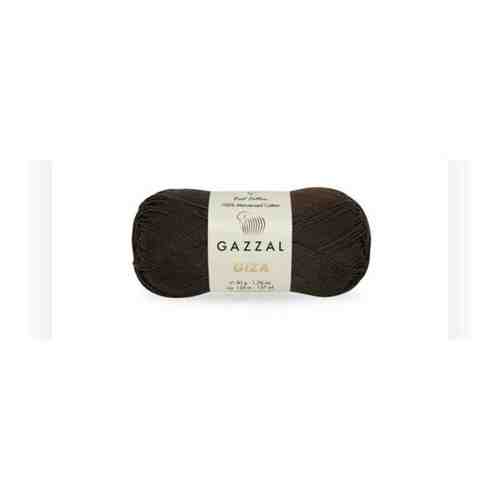 Пряжа Gazzal Giza (Гиза) 100% мерсеризованный хлопок 50г 125м (2485 коричневый) арт. 101767270817