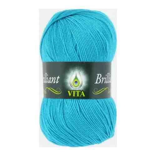 Пряжа Vita Brilliant - 4993 голубая бирюза арт. 1429659448