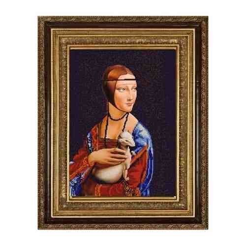 Рисунок на ткани Конёк (бисер), Дама с горностаем, 29*39 см (9752) арт. 101321487070