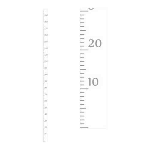 Ростомер наклейка на стену VEROL «Шкала» универсальная узкая линейка для измерения роста высота 201 см ширина 7 см, измерить рост, ростомер детский арт. 101508671619