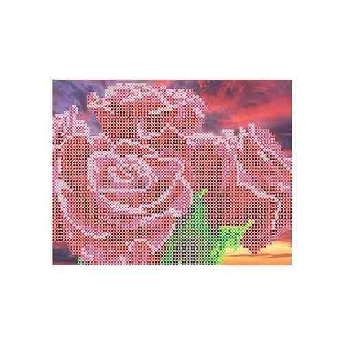 Розы Рисунок на ткани 12,8х17,7 Каролинка ткбц 5004 арт. 101120589963
