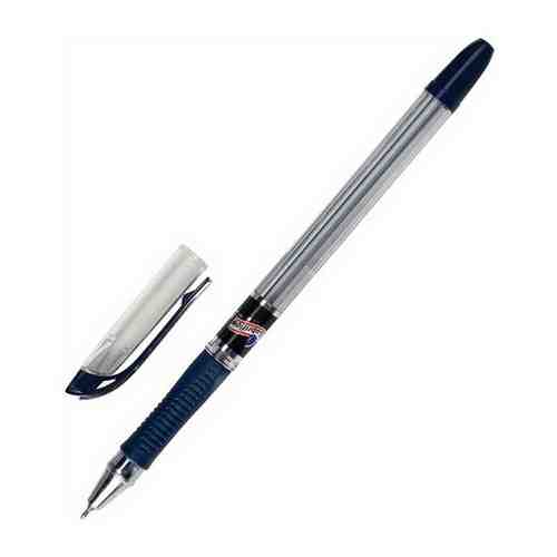 Ручка шариковая Cello Maxriter XS, узел 0.7 мм, резиновый упор, чернила синие, корпус прозрачный арт. 100972672497