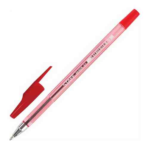 Ручка шариковая STAFF AA-927, красная, корпус тонированный, хромированные детали, 0,7 мм, линия 0,35 мм, 142811 арт. 101467316882