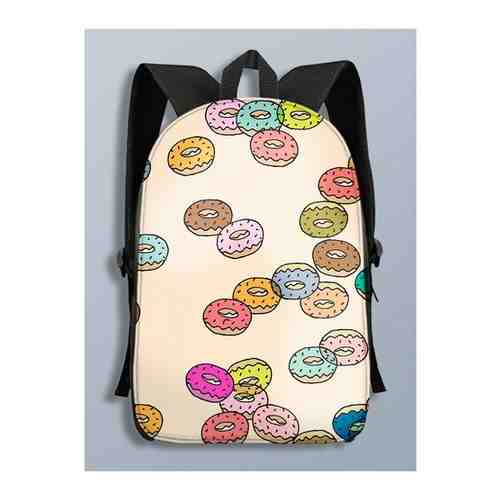 Рюкзак пончик (школьный рюкзак, рюкзак с принтом, для школы) - 187 А3 p арт. 101740606520