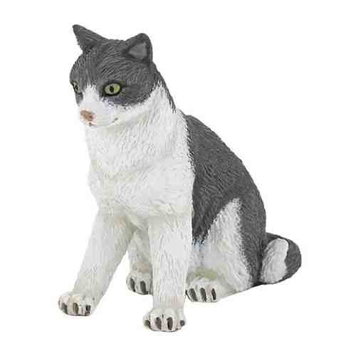Сидящий кот 7 см — фигурка игрушка домашнего животного от 3 лет 54033 арт. 925010012