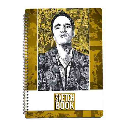 Скетчбук А4 50 листов Блокнот для рисования, эскизов с деревянной обложкой Квентин Тарантино (фильм, Quentin Tarantino, ) - 2 В арт. 101767678805