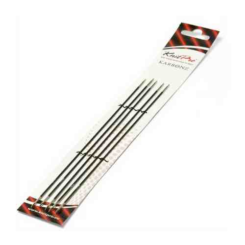 Спицы чулочные Knit Pro Karbonz, 1,5 мм, 20 см, карбон, черный, 5 шт (KNPR.41122) арт. 100933412377