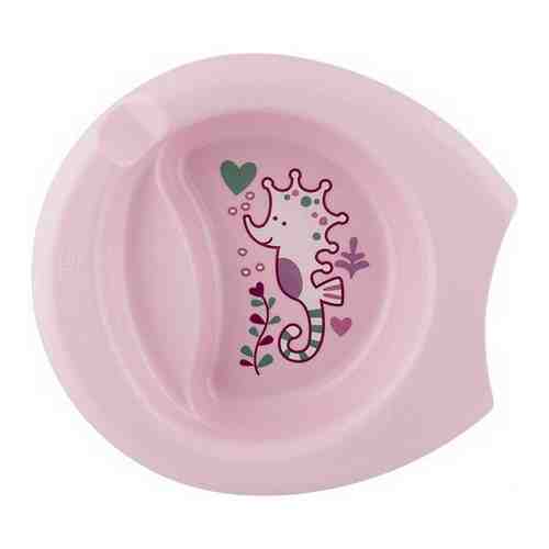 Тарелка Chicco Easy Feeding 6м+, розовый арт. 100709202773
