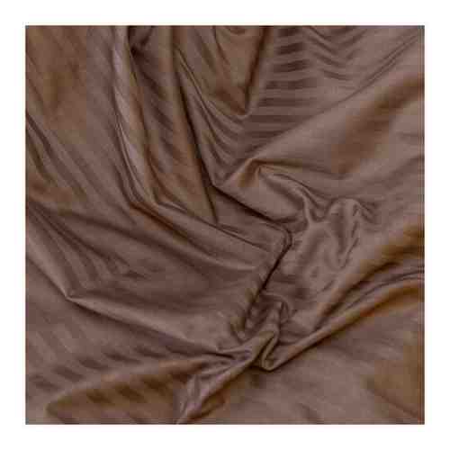 Ткань для постельного белья Шоколад, Страйп-сатин, ширина 240 см, длина отреза 9 метров, 100% хлопок арт. 101422528638
