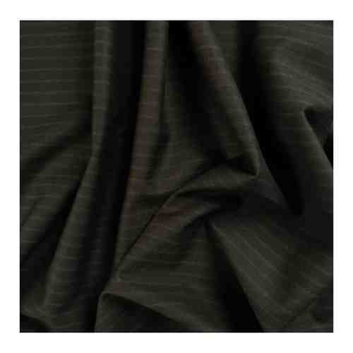 Ткань костюмная полоска (коричневый) 100% шерсть, 50 см * 151 см, италия арт. 101425671517