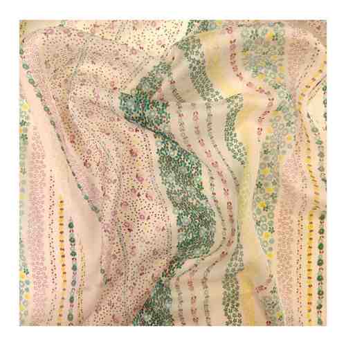 Ткань плательная цветы полосы 100% шелк , 50 см * 137 см, италия арт. 101425664878