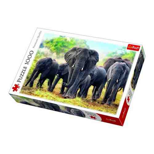 Trefl Пазл Африканские слоны 1000 деталей 10442 с 10 лет арт. 1949712890