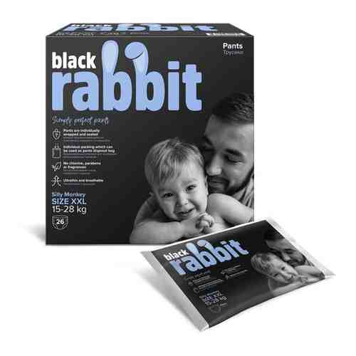 Трусики-подгузники Black Rabbit, 15-28 кг, XXL, 26 шт арт. 101427505736