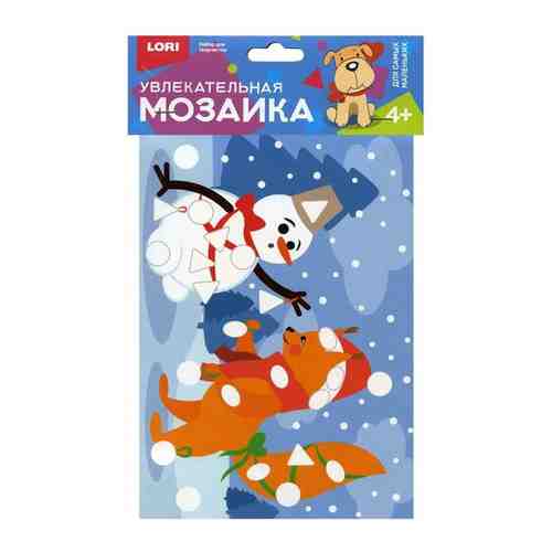 Увлекательная мозаика Белочка и снеговик Lori Км-025 арт. 1428520341