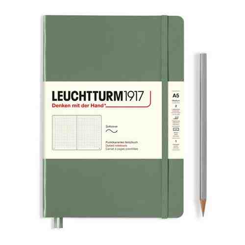 Записная книжка Leuchtturm, A5, в точку 123 страницы, оливковая, мягкая обложка арт. 101622927333