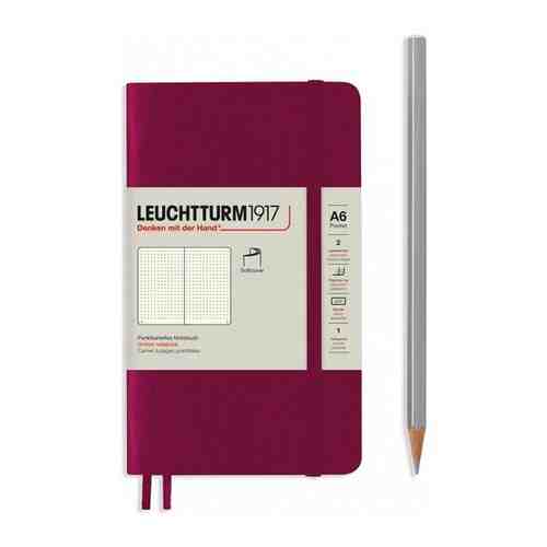 Записная книжка Leuchtturm Pocket, в точку, винная, 123 страницы, мягкая обложка, А6 арт. 101622980767