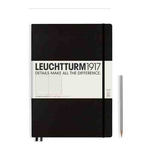 Записная книжка в точку Leuchtturm Master Slim А4+ 123 стр., твердая обложка черная арт. 1701187680