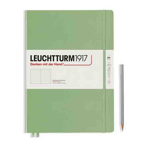 Записная книжка в точку Leuchtturm Master Slim А4+ 123 стр., твердая обложка пастельный зеленый арт. 1698916456