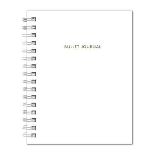 Блокнот в точку.Bullet Journal (Белый) 162x210мм, твердая обложка, пружина, 120 стр. арт. 100774046871