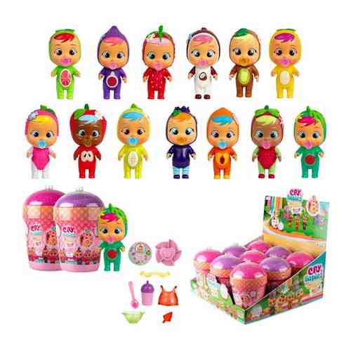 Кукла IMC Toys Cry Babies Magic Tears серия Tutti Frutti Плачущий младенец в комплекте с домиком и аксессуарами (дисплей) арт. 101477710488