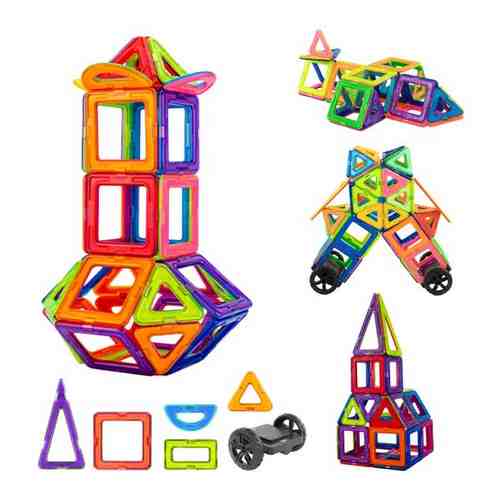 Магнитный конструктор, АртеЛогика, 80 элементов, игрушка для мальчиков девочек малышей, детский конструктор арт. 101758943791