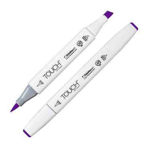 Маркер Touch brush двухсторонний фиолетовый насыщенный, 1079370 арт. 942669436