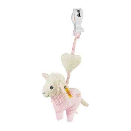 Мягкая игрушка Steiff Sweet Dreams Lamb Pendant Pink (Штайф Барашек Подвесная Погремушка Сладкие сны розовый 14 см) арт. 1402806202