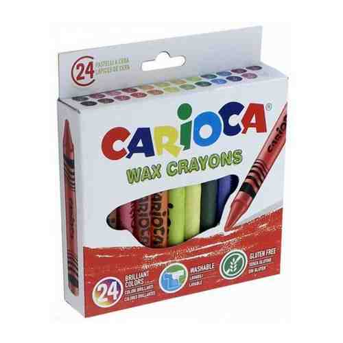 Набор восковых мелков CARIOCA WAX CRAYONS, картонная коробка, 24 цв, с европод. арт. 498668037