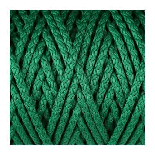 Osttex Шнур для вязания с сердечником 100% полиэфир, ширина 5 мм 100м/550гр (49 т. зеленый) арт. 101434149936