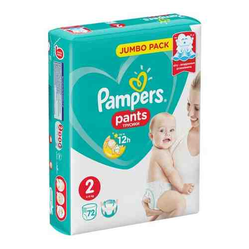 PAMPERS Подгузники-трусики Pants, Размер 2 (4-8 кг) Джамбо Упаковка 72шт. арт. 668410021