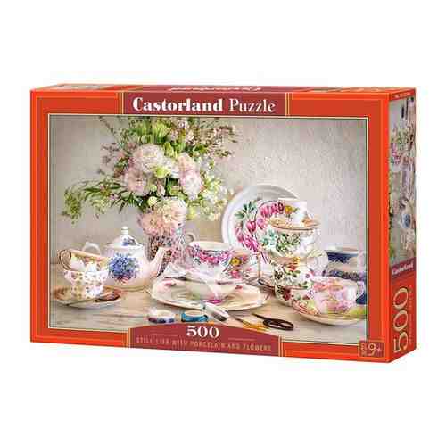 Пазл Castorland 500 деталей: Натюрморт с цветами и фарфором арт. 101545919310