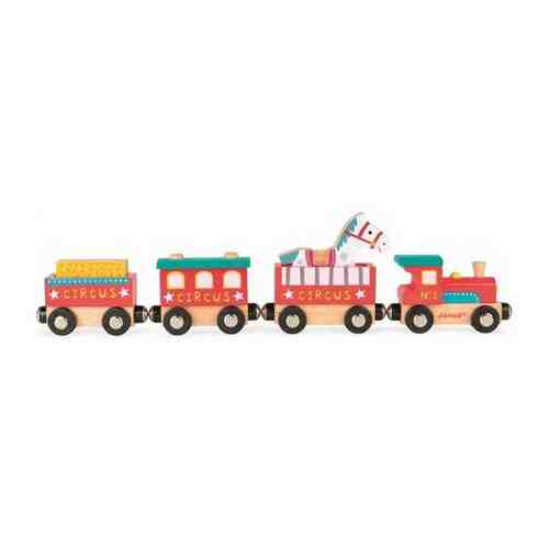 Поезд на магнитах с деревянными фигурками «Цирк» J08588 арт. 101572004098