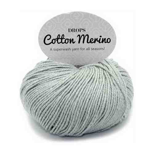 Пряжа DROPS Cotton Merino Цвет.20 Светло-серый, серый, 4 мот., 50% - мериносовая шерсть, 50% - хлопок арт. 101649472820
