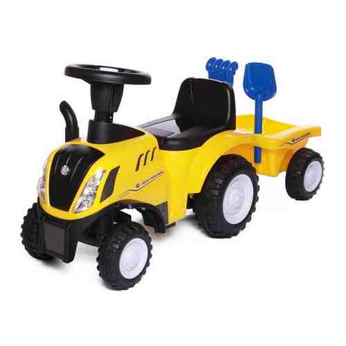 Пушкар машина-каталка детская New Holland Tractor Babycare, звуковые эффекты, синий арт. 101508802750