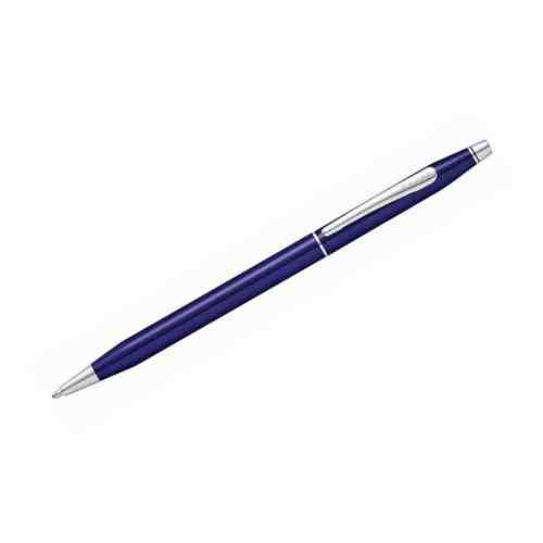 Ручка шариковая Cross Century Classic Translucent Blue Lacquer. Корпус-латунь, лаковое покрытие. Отделка и делали дизайна-хром. Цвет-синий. AT0082-112 арт. 101432649150
