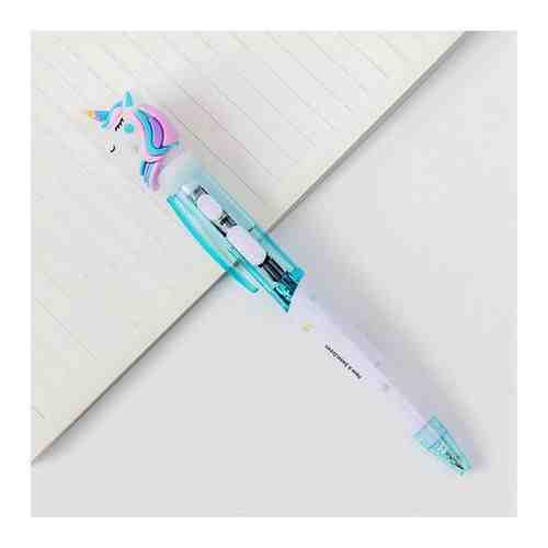 Ручка шариковая Светящаяся Unicorn Единорог (голубая) арт. 101759166517