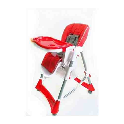 Стульчик для кормления (2 задних колеса, откидная спинка, съемная столешница, красный) арт. 101325180906